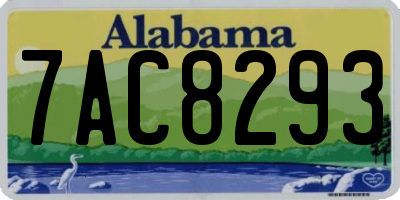 AL license plate 7AC8293