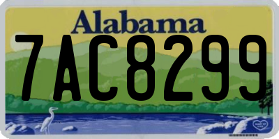 AL license plate 7AC8299