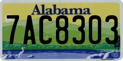 AL license plate 7AC8303