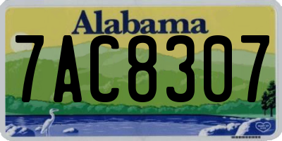 AL license plate 7AC8307