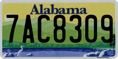 AL license plate 7AC8309