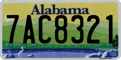 AL license plate 7AC8321