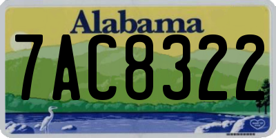 AL license plate 7AC8322
