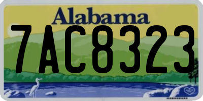 AL license plate 7AC8323