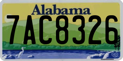 AL license plate 7AC8326