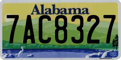 AL license plate 7AC8327