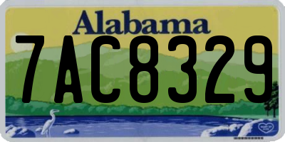 AL license plate 7AC8329