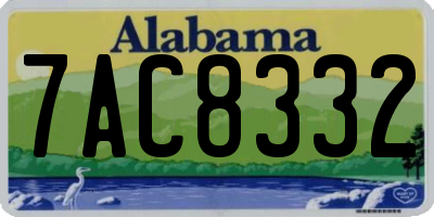 AL license plate 7AC8332