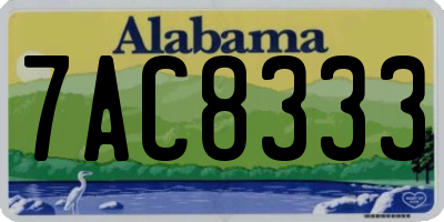 AL license plate 7AC8333