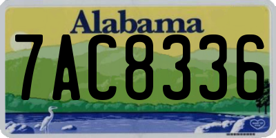 AL license plate 7AC8336