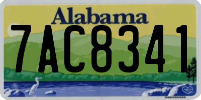 AL license plate 7AC8341