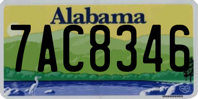AL license plate 7AC8346