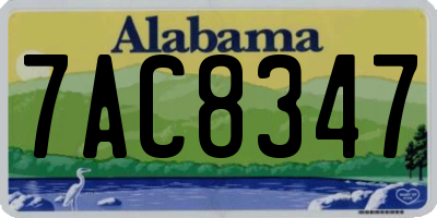 AL license plate 7AC8347