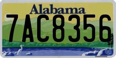 AL license plate 7AC8356