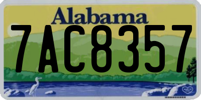 AL license plate 7AC8357
