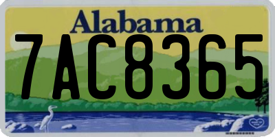 AL license plate 7AC8365