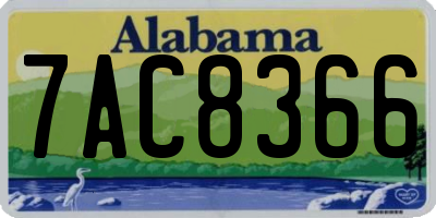 AL license plate 7AC8366