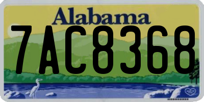AL license plate 7AC8368