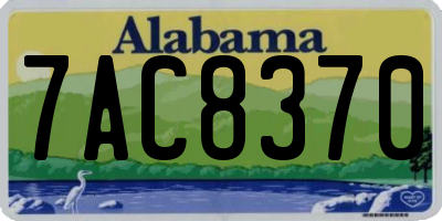AL license plate 7AC8370