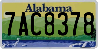 AL license plate 7AC8378
