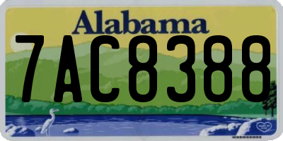 AL license plate 7AC8388