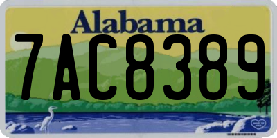 AL license plate 7AC8389