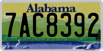 AL license plate 7AC8392