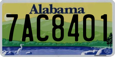 AL license plate 7AC8401