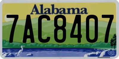 AL license plate 7AC8407