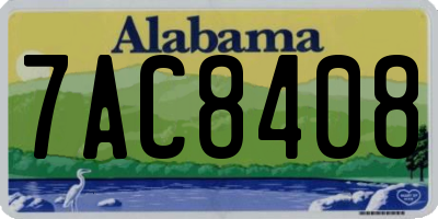 AL license plate 7AC8408