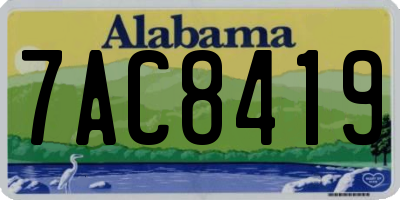 AL license plate 7AC8419
