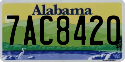 AL license plate 7AC8420