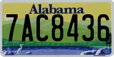 AL license plate 7AC8436