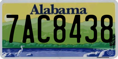 AL license plate 7AC8438