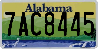 AL license plate 7AC8445