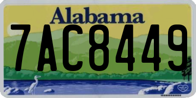 AL license plate 7AC8449
