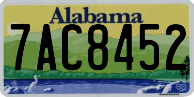 AL license plate 7AC8452