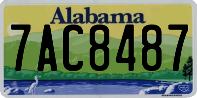 AL license plate 7AC8487