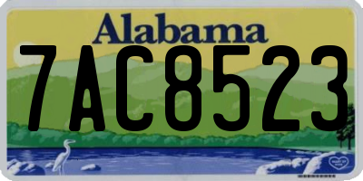 AL license plate 7AC8523