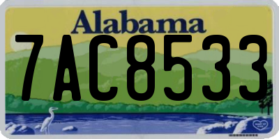 AL license plate 7AC8533