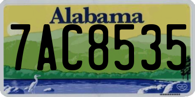 AL license plate 7AC8535
