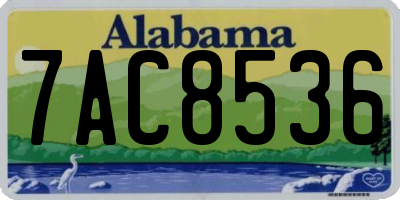 AL license plate 7AC8536