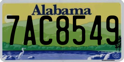 AL license plate 7AC8549