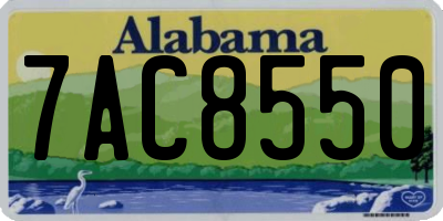 AL license plate 7AC8550