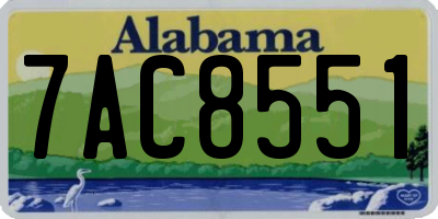 AL license plate 7AC8551
