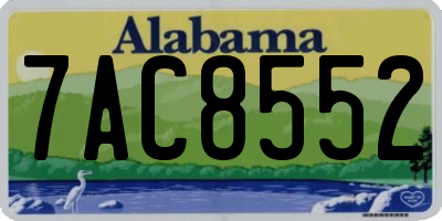 AL license plate 7AC8552