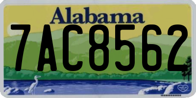 AL license plate 7AC8562