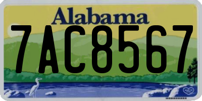 AL license plate 7AC8567