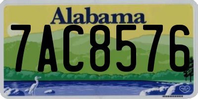 AL license plate 7AC8576