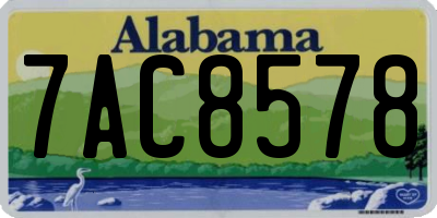 AL license plate 7AC8578